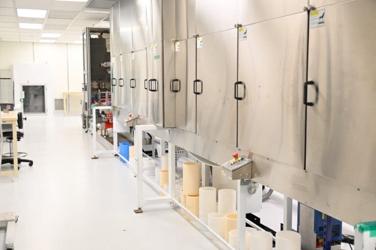 Photo of a Kent Displays contract roll-to-roll manufacturing line