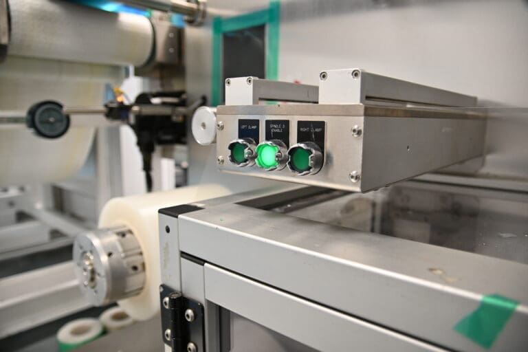 Closeup Photo of Kent Displays Roll to Roll Production Line Design