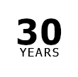 30 years icon white